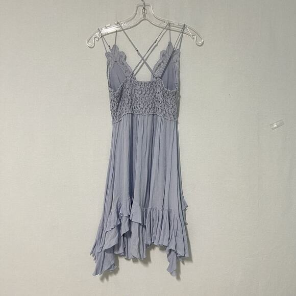 Free People Adella Slip Dress Lavender Lace Babydoll Fairy Boho Ruffles Sz Small - Picture 6 of 11